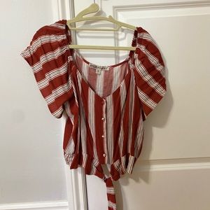 Cropped off-the-shoulder top